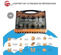 Leman - 12 Méches de défonceuse carbure assorties Q6mm - 416.700.12
