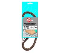 Leman 13454.02 Lot de 6 Bandes abrasives sans fin en Corindon 13 x 454 mm Grain 80