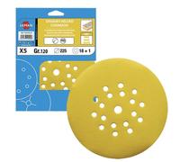 Leman 22519.02 Lot de 5 Disques velcro 18 + 1 trous ø 225 mm Grain 80 en Corindon