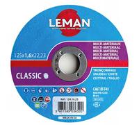 Leman - 25 disques à tronçonner D.125 X 1,6 X 22,23 mm - Multi-matériaux