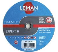 Leman - 25 disques à tronçonner Inox à moyeu plat - D. 115 x Al. 22,23 x Ep. 1,6 mm - 1701111 - Leman
