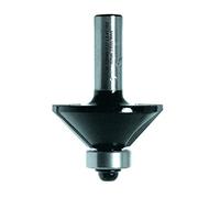 Fraise carbure 2 coupe chanfrein guide à bille Queue 8mm Angle 45° D45 LEMAN