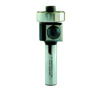 Leman 828.700.30 Mèche d'affleureuse à 2 plaquettes HM droite ø 19 mm queue de 8 mm avec guide