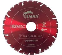 Leman 950115 Disque diamant brasé 115 x 45 x 1,8 x 2,0 mm pour coupe aciers
