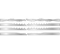 LEMAN- Assortiment 12 lames de scie à chantournée à bouts lisses 127 mm Sac