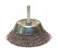 Leman - Brosse conique sur tige fil acier ondulé décapage dur bois/métal D. 50 mm - Q. 6 x 30 mm - fil 0,30-310.050A