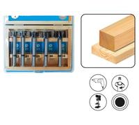 Leman - Coffret de 5 mèches à façonner à fond plat - 100.700.05