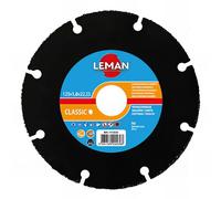 Disque à tronçonner HM carbure D. 125 X 1.0 X 22.23 mm - Bois, bois clouté, plâtre - LEMAN - 1712522
