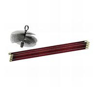 Kit de ramonage 7 ml cannes et hérisson rond acier Diam250mm Leman