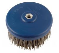 Leman - Lot de 2 brosses nylon D. 130 mm M14 pour meuleuse Gr. 46 pour polisseuse pour bois et métal - 150.126V - Leman