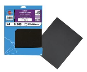 Leman - Lot de 50 feuilles papier imperméable 230 x 280 mm Gr. 1200 pour métal à eau - 9723599 - Leman
