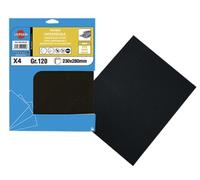 Leman - Lot de 50 feuilles toile emeri 230 x 280 mm Gr. 120 pour métal à sec - 9723612 - Leman