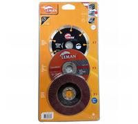 Leman - Pack Meuleuse disques diamètre 125 mm béton inox métal - PACKMEUL.125