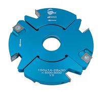 Leman - Porte-outils ajustable feuillure et tenon 150x30x14/28 z4+4 - 928.150.30.1428