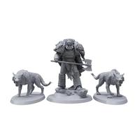 Leman Rush Primarch des loups spatiaux et ses loups personnalisés à partir de W40k Spacemarines Échelle officielle miniature en résine 3D