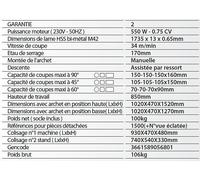 Leman - Scie à ruban métal manuelle Diamètre 150mm lame 1735mm 550W - SRM150