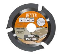 Leman SPEEDWOOD Lame en Carbure multifonction pour meuleuse ø 115 x 22,23 mm