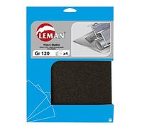 Leman TE.03 Lot de 4 Feuilles abrasifs toile émeri 230 x 280 mm Grain 150