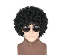 Lemarnia Perruque afro années 70 pour adulte, style discothèque, hippie, Halloween, fête costumée