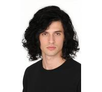 LeMarnia Perruque courte bou noire pour homme - Pour Halloween et cosplay