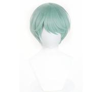 LeMarnia Perruque de cosplay d'anime - Vert clair - Pour homme - Courte - Pour Halloween - Costume de fête