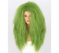 LeMarnia Perruque longue bou pour femme, perruque de sorcière verte pour costume d'Halloween