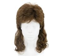 LeMarnia Perruque Mullet marron des années 80 pour homme - Pour Halloween, fête costumée