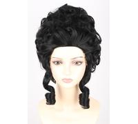 LeMarnia Perruque noire 18th Century Reine Perruque Honeycomb Perruque bouclée Rétro Perruques Halloween Cosplay Perruques