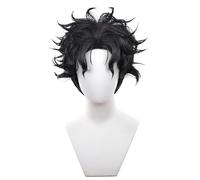 LeMarnia Takakura Perruque de cosplay Dandadan noire courte et droite pour costume d'Halloween