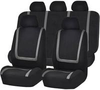 LEMAS Voiture Ensembles Housses Siège pour Aston Martin V8 2007-2017, 5 Sièges Respirant Surround Complet Housses de Sièges Interieur Accessoire,E-Grey