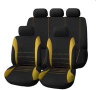 LEMAS Voiture Ensembles Housses Siège pour Renault Kadjar 2016-2020 2021 2022 2023 2024 2025, 5 Sièges Respirant Surround Complet Housses de Sièges Interieur Accessoire,F-Yellow
