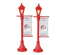 Lemax 34091 Santa's Wonderland Accessory: North Pole Lamppost (Set of 2)
