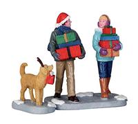 Lemax 62445 Christmas Party Lot de 2 Personnages de Noël