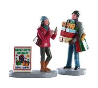 Lemax 82584 Figurines faisant les courses de Noël