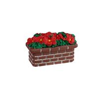 Lemax Accessoire de village de Noël, pot de fleurs poinsettia pour décoration de ville, 4 cm, multicolore