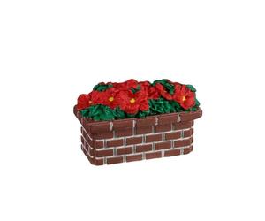 Lemax Accessoire de village de Noël, pot de fleurs poinsettia pour décoration de ville, 4 cm, multicolore