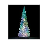 LEMAX-Arbre lumineux en cristal 4 couleurs variables pour village de Noël Lemax - diamètre 11,4 x 28,6 cm