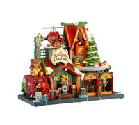 LEMAX Bâtiment de Messager elfique Lumineux et Musical Le Messager de Kringle en résine (Hauteur : 22,3 x 28 x 15 cm)