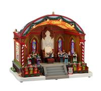 LEMAX Bâtiment en Mouvement avec éclairage LED et Musique « Noël dans Le pavillon du Parc » en résine H 24,5 x 28 x 18,2 cm