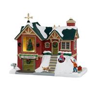 LEMAX Bâtiment illuminé « La Petite Maison de Briques » en porcelaine H17,3x20,5x12,5 cm