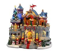 LEMAX Bâtiment Lumineux à LED « Santa's Castle Gala » en résine H 24,5 x 27,5 x 17 cm