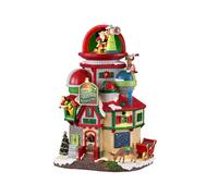 LEMAX-Bâtiment lumineux Santas Wonderland Village Lemax L’observatoire stratosphérique du Père Noël - 16,5 x 15,5 x 25,5 cm