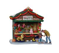 LEMAX Boutique de Jouets du Père Noël Atelier en résine (H 14 x 19,5 x 9,5 cm)