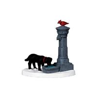 Lemax Chien Que Boit à La Fontaine - Cuvette Fountain Code 04231 Village Crèche