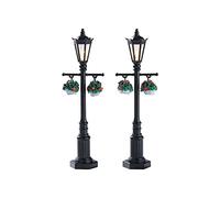 Lemax Christmas Village 74231 Lot de 2 lampadaires à piles 4,5 V