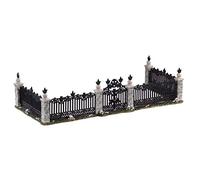 Lemax - Clôture de Ville Hantée - Lot de 5 Portes de Clôture - Collection Spooky Town - Noir - Polyrésine - Miniature de Bâtiment de Jouet - Pour Adultes et Enfants de Tous Genres