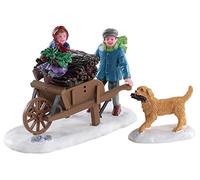 Lemax collecte bois - Gathering Kindling Lot de 2 cod 82596