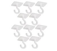 LEMAX® Crochet de plafond, pour fixation au plafond, plastique blanc, autocollant 25 x 25 mm, 10/VE (crochet adhésif) éprouvé