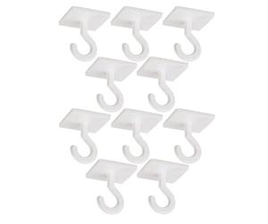 LEMAX® Crochet de plafond, pour fixation au plafond, plastique blanc, autocollant 25 x 25 mm, 10/VE (crochet adhésif) éprouvé
