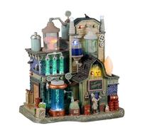 Lemax - Dr. Gory's Laboratory, Résine, Sculpture Halloween, Noir, Table, Macabre, Maison